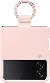 Samsung Silicone Cover with Ring für Galaxy Z Flip 4 pink