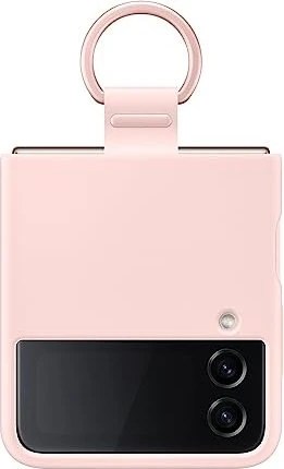 Samsung Silicone Cover with Ring für Galaxy Z Flip 4 pink