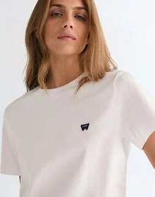 Wrangler Round T-Shirt kurzarm weiß (Damen)