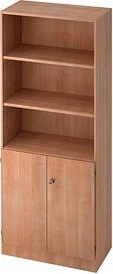 Hammerbacher Schrank 5OH V6770, Streifengriff, nussbaum, Aufbewahrungskombination