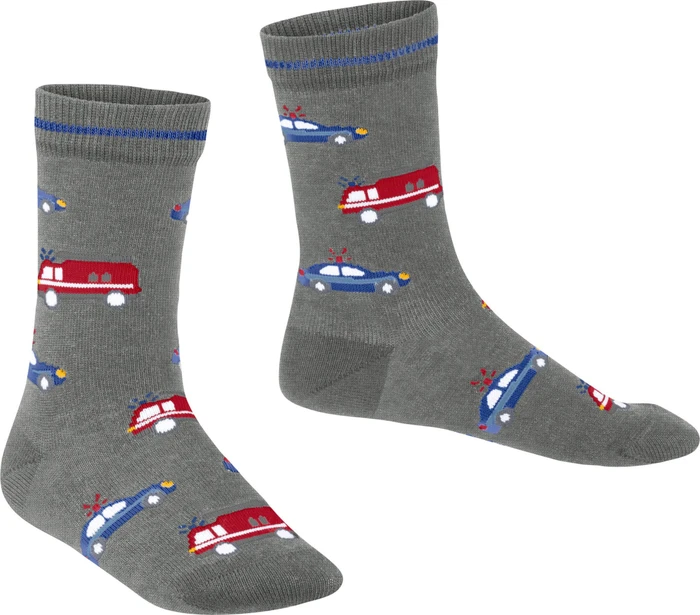 Falke Police and Fire Cars Socken light greymel. (Junior)
