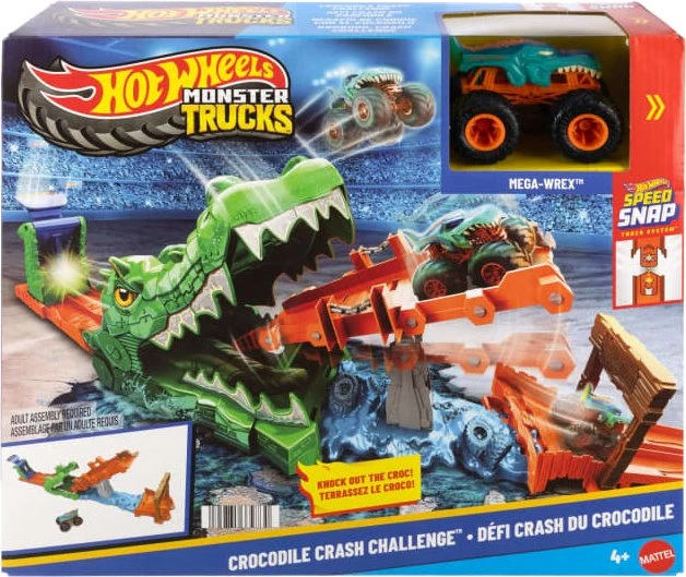Mattel Hot Wheels Monster Trucks Crocodile Crash Challenge