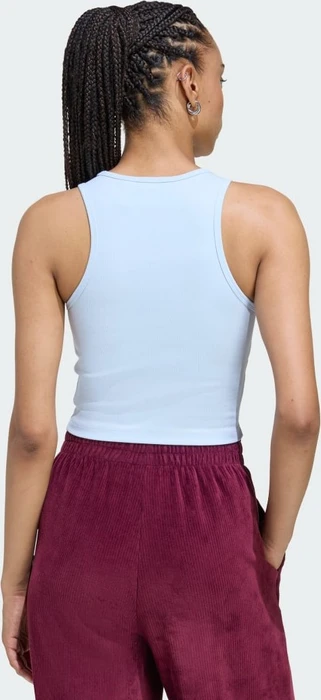 adidas Essentials Ribbed Funktionsshirt ärmellos crystal sky (Damen)