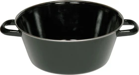 Riess Schwarzemaille Schmalzpfanne halbtief 20cm 9.3l