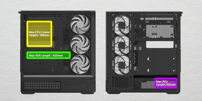 Zalman P40 Prism Plus Black, schwarz, Glasfenster