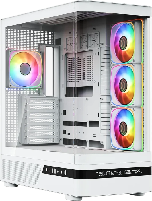 Modecom Volcano AQ200 ARGB White, Glasfenster