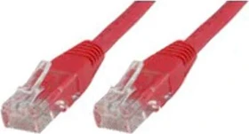 MicroConnect Patchkabel, Cat5e, U/UTP, RJ-45/RJ-45, 1m, rot