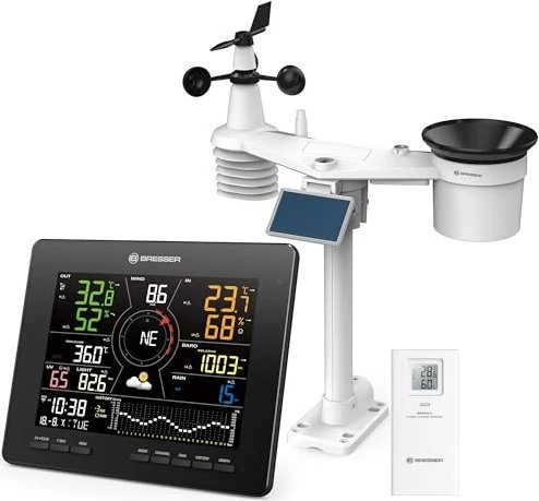 Bresser 4CAST MD 7in1 Solar Funktemperaturstation schwarz, digital