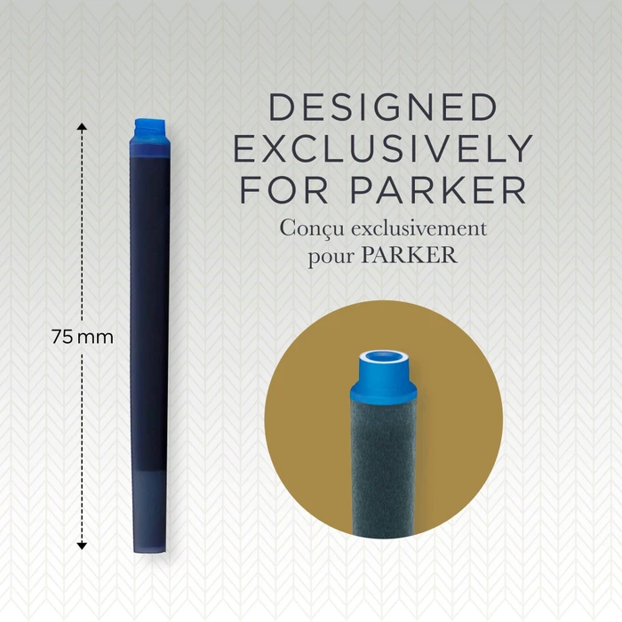 Parker Quink Großraum-Tintenpatrone washable blue, 5er-Pack