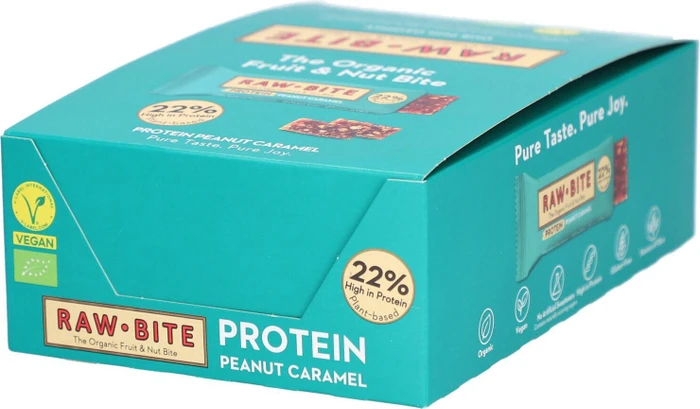Raw Bite Protein Peanut Caramel 540g (12x 45g)