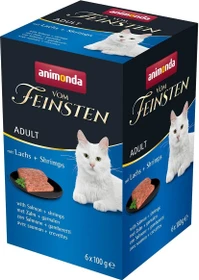 animonda Vom Feinsten Adult Lachs + Shrimps, 600g (6x 100g)