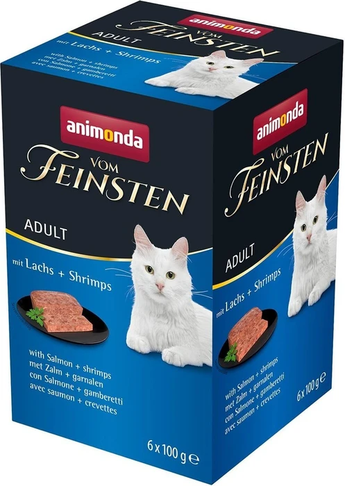 animonda Vom Feinsten Adult Lachs + Shrimps, 600g (6x 100g)