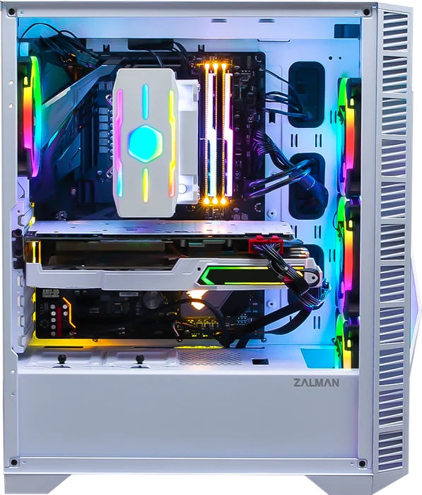 Zalman Z3 Iceberg_White, weiß, Glasfenster