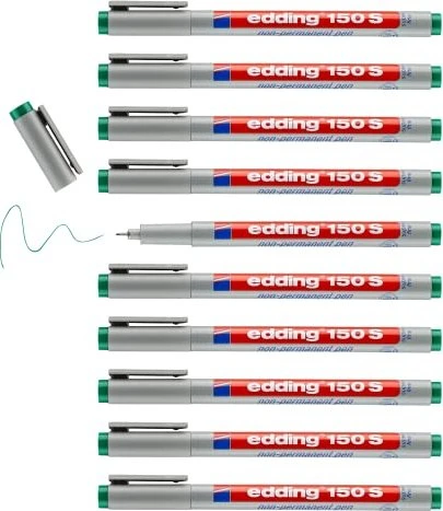 edding 150 S Folienschreiber grün, 10er-Pack