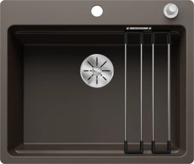 Blanco Etagon 6-F InFino Becken mittig mit Ablauffernbedienung cafe