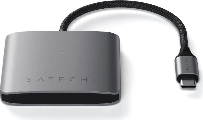 Satechi 4-Port USB-C Hub with Power Delivery, Space Grey, USB-C 3.1 [Stecker]
