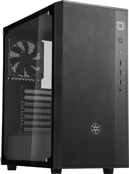 SilverStone Fara R1, schwarz, Glasfenster