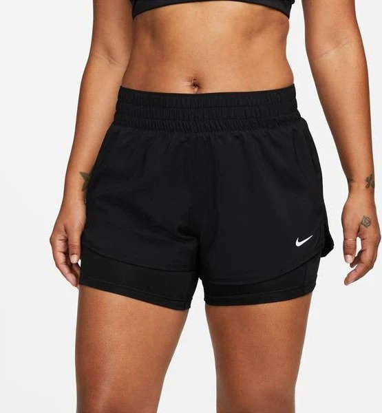 Nike One Dri-FIT 2in1 Hose kurz schwarz/weiß (Damen)