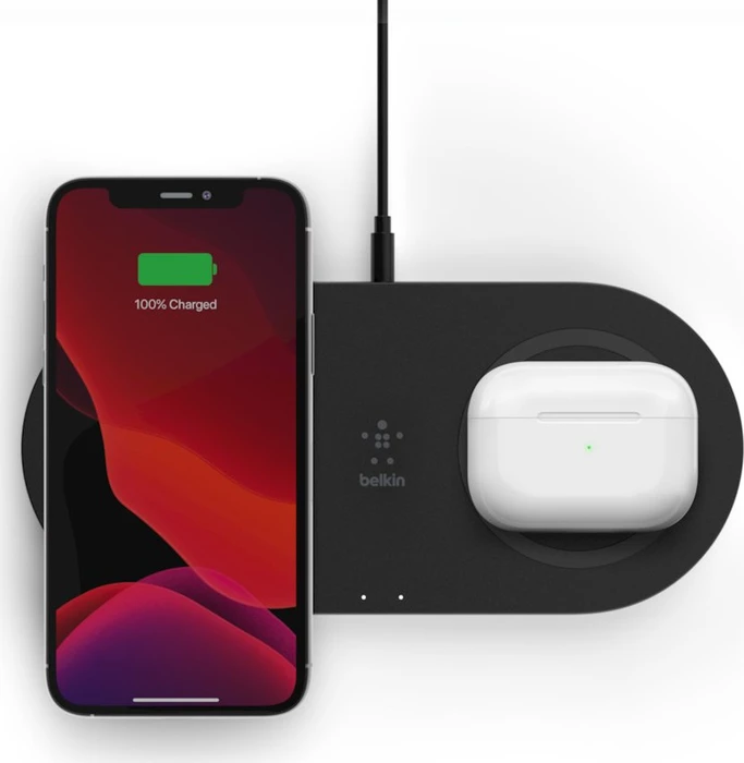 Belkin BoostCharge 15W Dual Wireless Charging Pads weiß