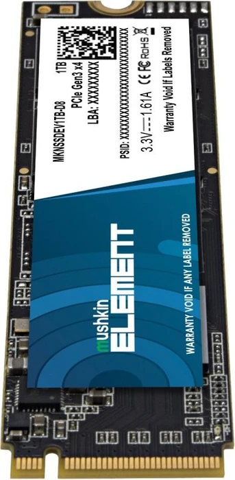 Mushkin Element NVMe SSD 1TB, M.2 2280 / M-Key / PCIe 3.0 x4