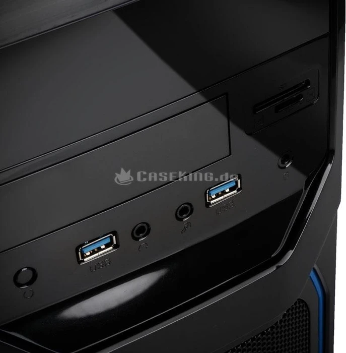 AeroCool QS-183 Advance schwarz, Lüfter LED blau