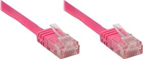 Good Connections Flach-Patchkabel, Cat6, U/UTP, RJ-45/RJ-45, 20m, rosa