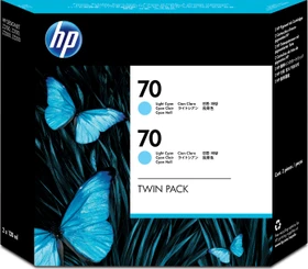 HP Tinte 70 cyan hell, 2er-Pack