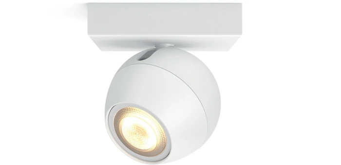 Philips Hue White Ambiance Buckram Erweiterung 1-flammig weiß