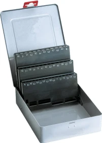 Forum Metall-Leerkassette Werkzeugbox grau für Bohrer 1-10mm