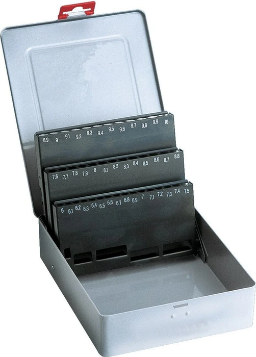 Forum Metall-Leerkassette Werkzeugbox grau für Bohrer 1-10mm