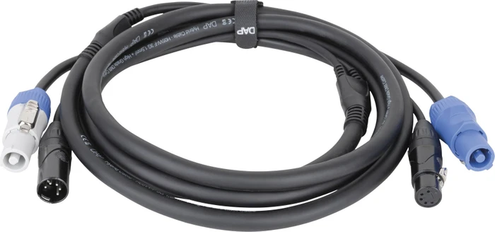 DAP Audio FP21 Hybrid Cable - Power Pro & 5-pin XLR, 6m schwarz