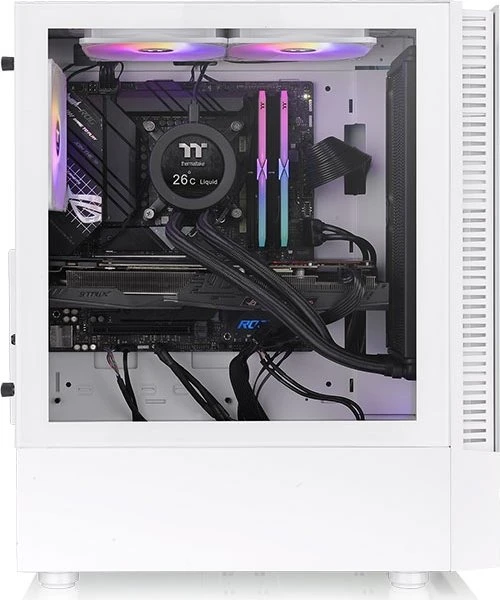 Thermaltake View 200 TG ARGB Snow Edition, weiß, Glasfenster