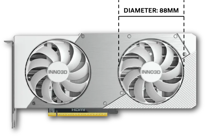 INNO3D GeForce RTX 5070 Twin X2 OC White, 12GB GDDR7, HDMI, 3x DP