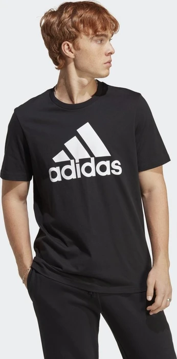 adidas Essentials Single Jersey Big Logo T-Shirt kurzarm schwarz/weiß (Herren)