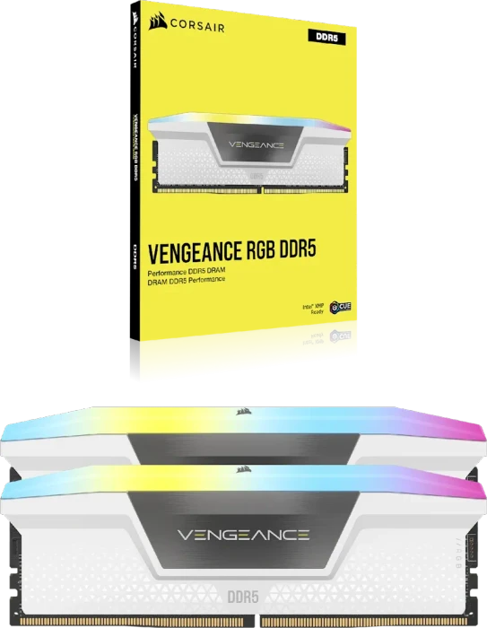 Corsair Vengeance RGB RS weiß UDIMM 32GB Kit, DDR5-6000, CL36-44-44-96