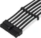 SilverStone PP07E Serie P07E-MBBW, 24-Pin ATX Verlängerungskabel, 300mm, sleeved schwarz/weiß Vorschaubild