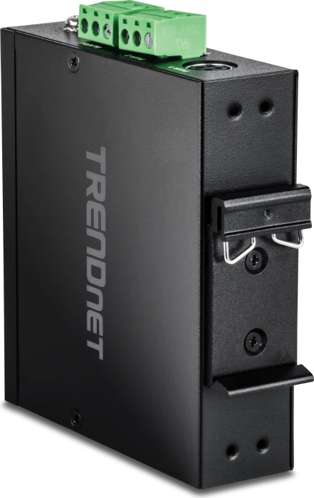 TRENDnet TI Hardened Industrial Railmount Gigabit Switch, 4x RJ-45, 1x SC-Duplex