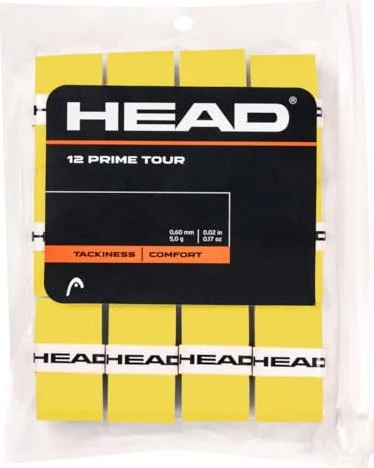 Head Prime Tour Overgrip Griffband gelb, 12 Stück