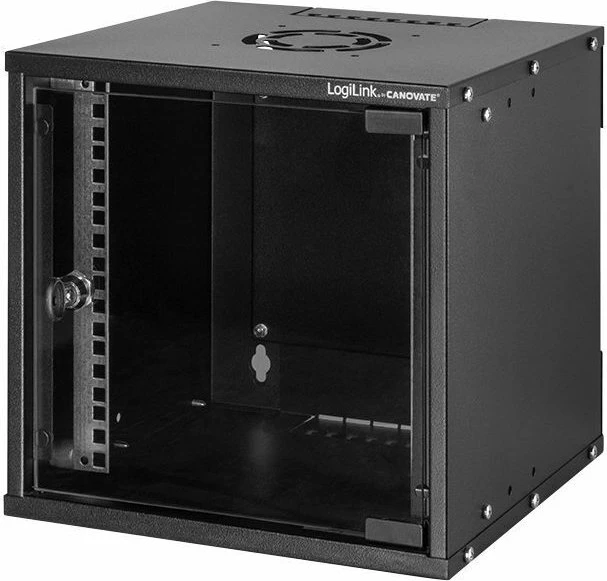 LogiLink 10" Wandschrank 6HE, schwarz, 312mm tief