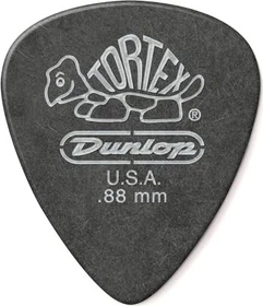 Dunlop Tortex Pitch Black Standard Pick, .88mm, 12-Pack