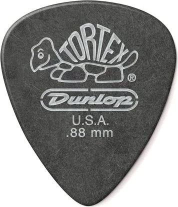 Dunlop Tortex Pitch Black Standard Pick, .88mm, 12-Pack