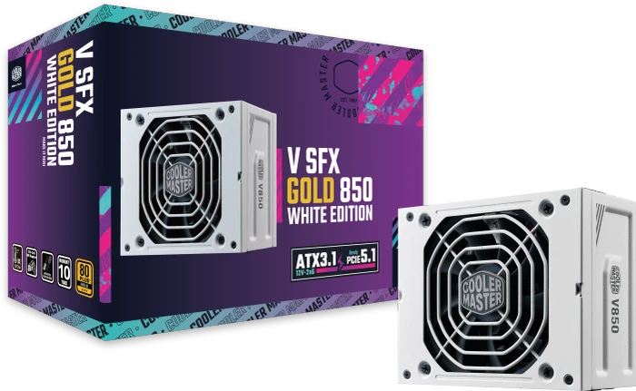 Cooler Master V-Series V850 SFX Gold White Edition 850W, ATX 3.1