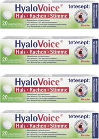 Tetesept HyaloVoice Lutschtabletten, 80 Stück (4x 20 Stück)