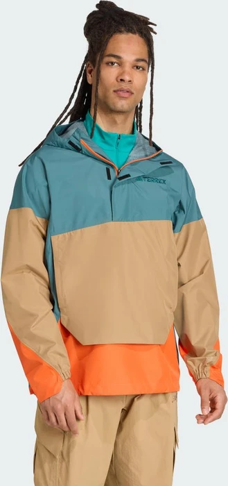 adidas Terrex Xploric 2.5L Climaproof Anorak preloved teal/cardboard/semi impact orange (Herren)