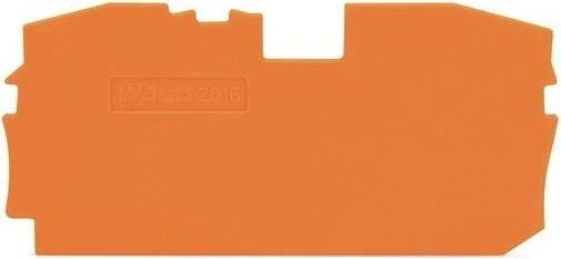 Wago Abschluss- und Zwischenplatte; 1 mm dick; orange 25 Stück