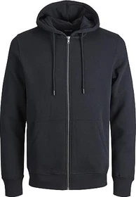 Jack & Jones Einfarbig Zip Hoodie schwarz (Herren)
