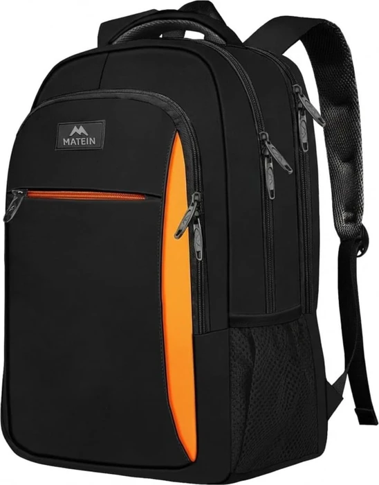 Matein Backpack, 17.3" Notebook-Rucksack, 48cm, 35l, schwarz/orange