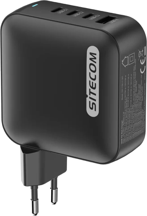 Sitecom 165W GaN Power Delivery Wall Charger schwarz
