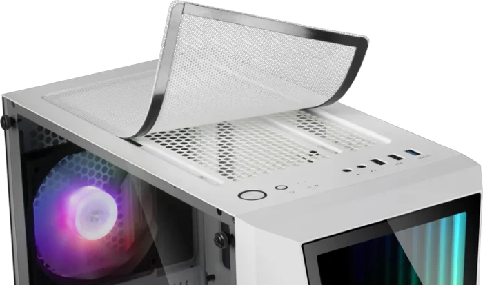 Mars Gaming MC777 White, Glasfenster