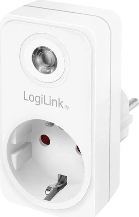 LogiLink Steckdosenadapter mit Dämmerungssensor 1-fach, 3600W, weiß